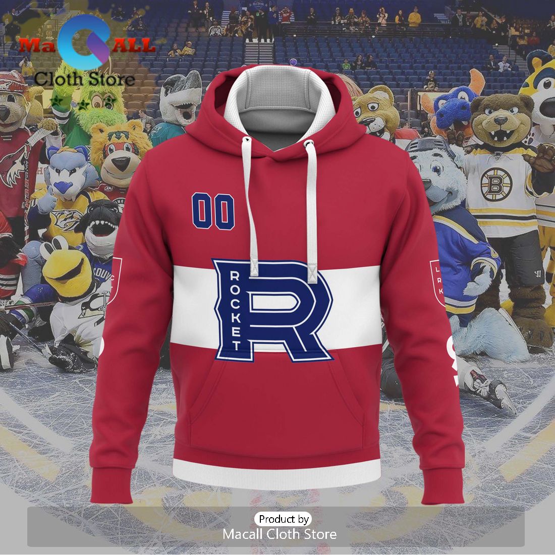 Personalized AHL Laval Rocket 2024 Red Hoodie