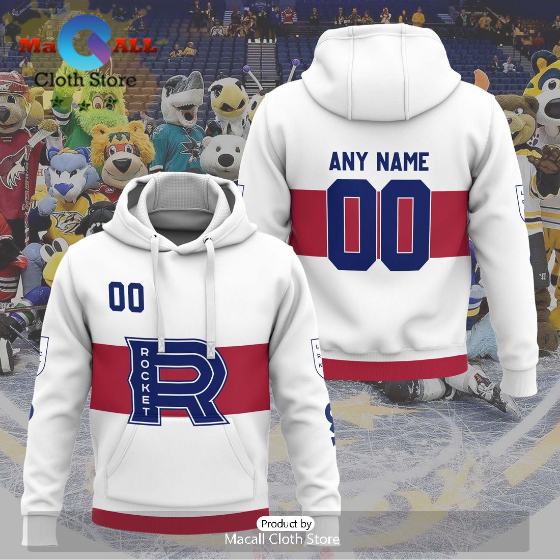 Personalized AHL Laval Rocket 2024 White Hoodie