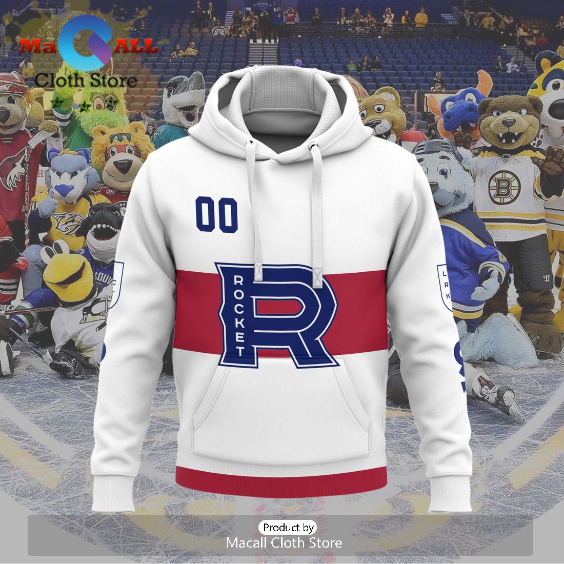 Personalized AHL Laval Rocket 2024 White Hoodie