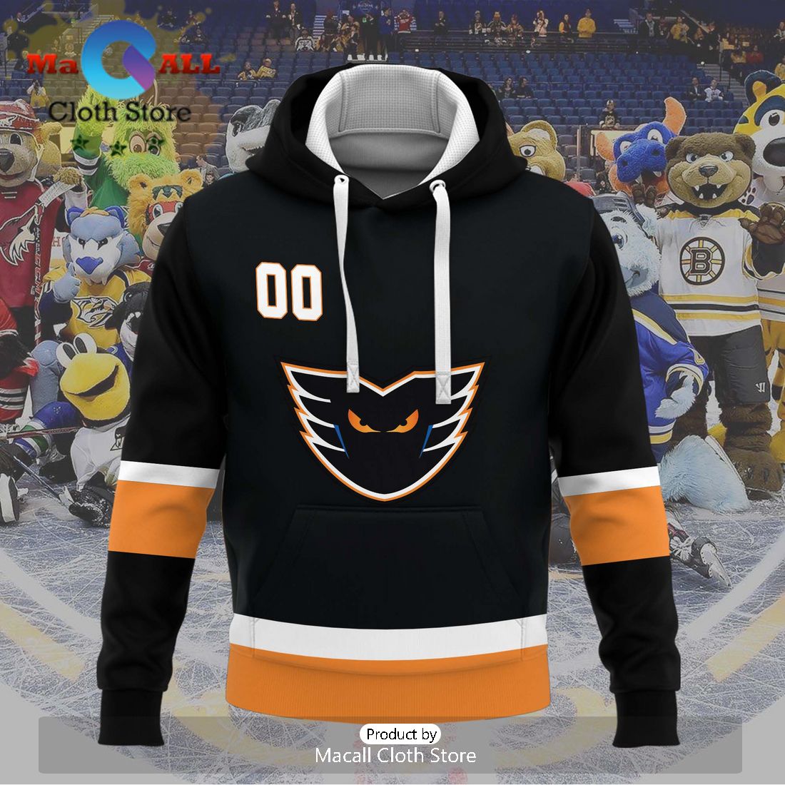 Personalized AHL Lehigh Valley Phantoms 2024 Black Hoodie