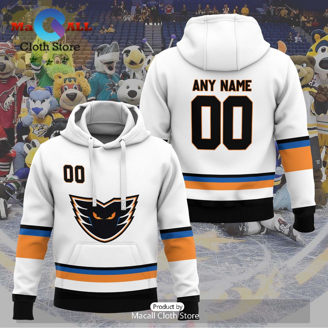 Personalized AHL Lehigh Valley Phantoms 2024 White Hoodie