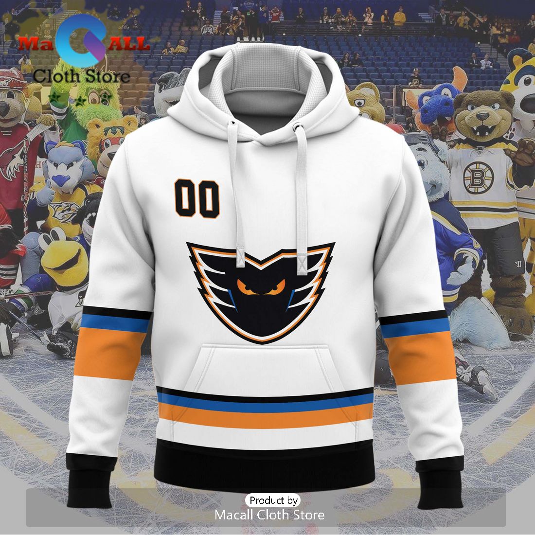 Personalized AHL Lehigh Valley Phantoms 2024 White Hoodie