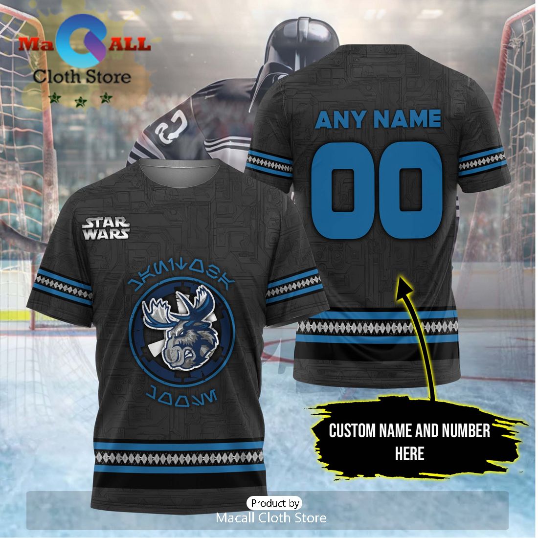 Personalized AHL Manitoba Moose 2024 Black Hoodie