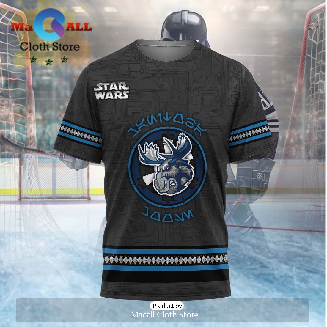 Personalized AHL Manitoba Moose 2024 Black Hoodie