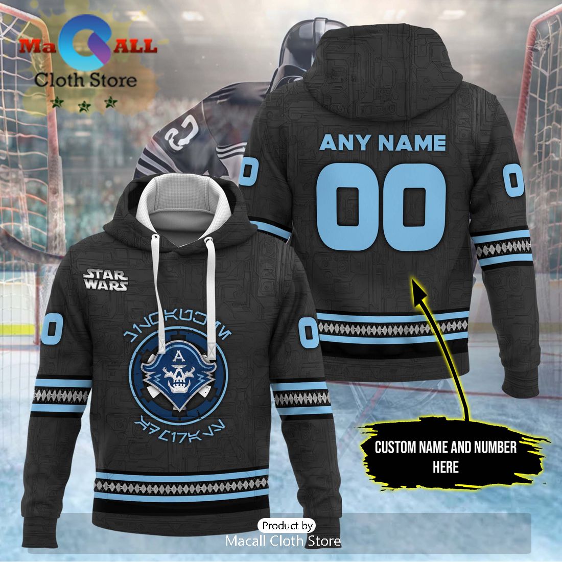 Personalized AHL Milwaukee Admirals 2024 Black Hoodie