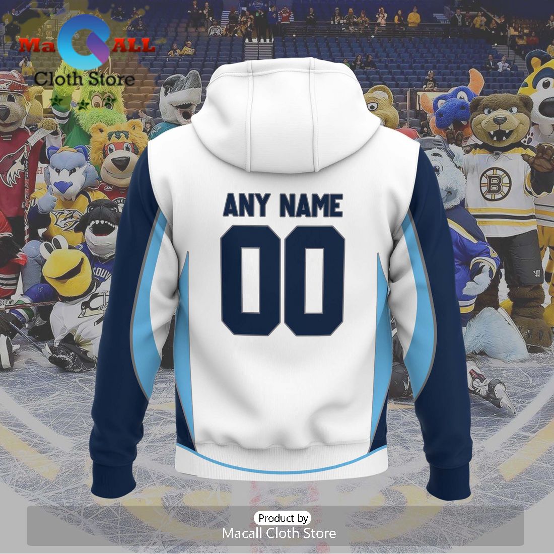 Personalized AHL Milwaukee Admirals 2024 White Hoodie