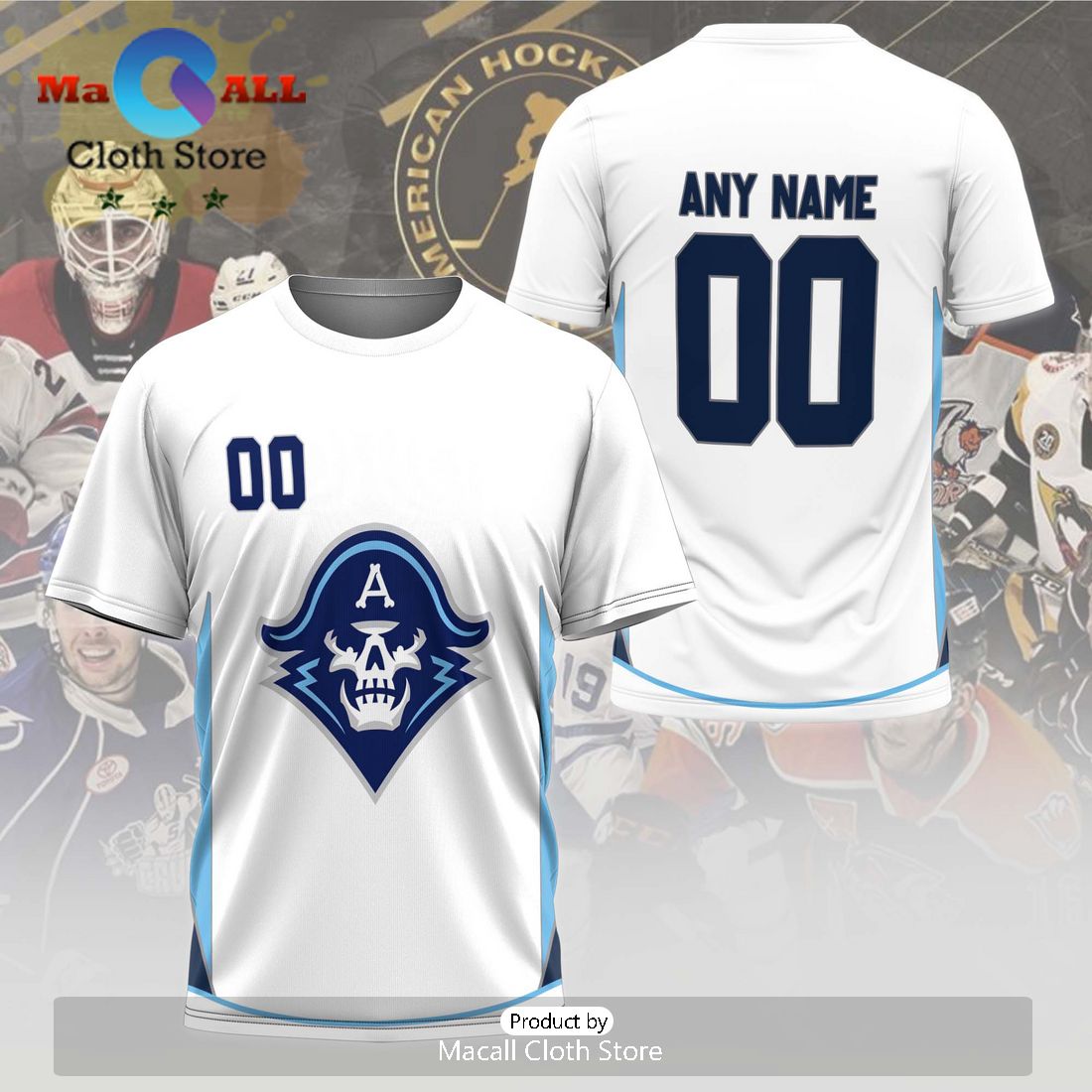 Personalized AHL Milwaukee Admirals 2024 White Hoodie