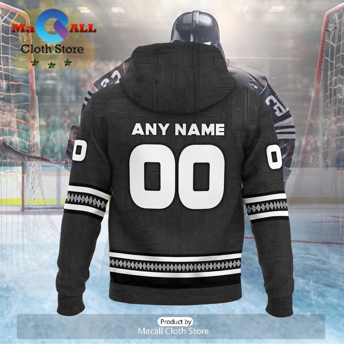 Personalized AHL Ontario Reign 2024 Black Hoodie