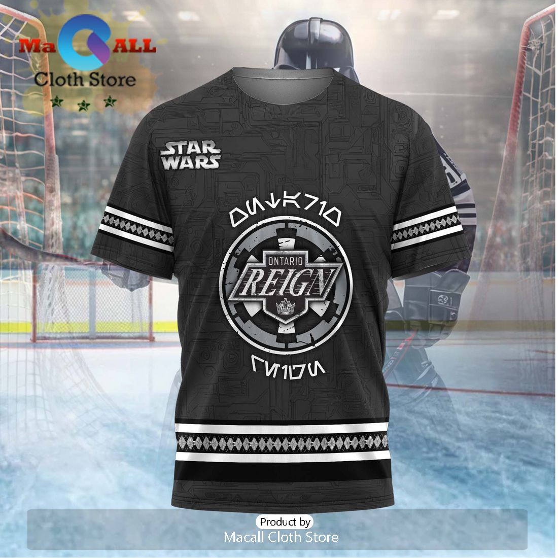 Personalized AHL Ontario Reign 2024 Black Hoodie