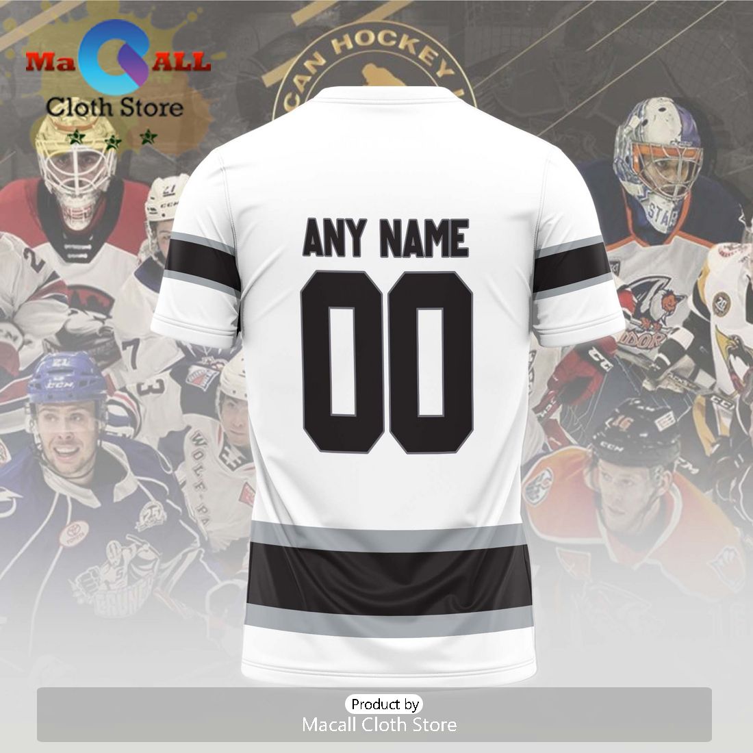 Personalized AHL Ontario Reign 2024 White Hoodie
