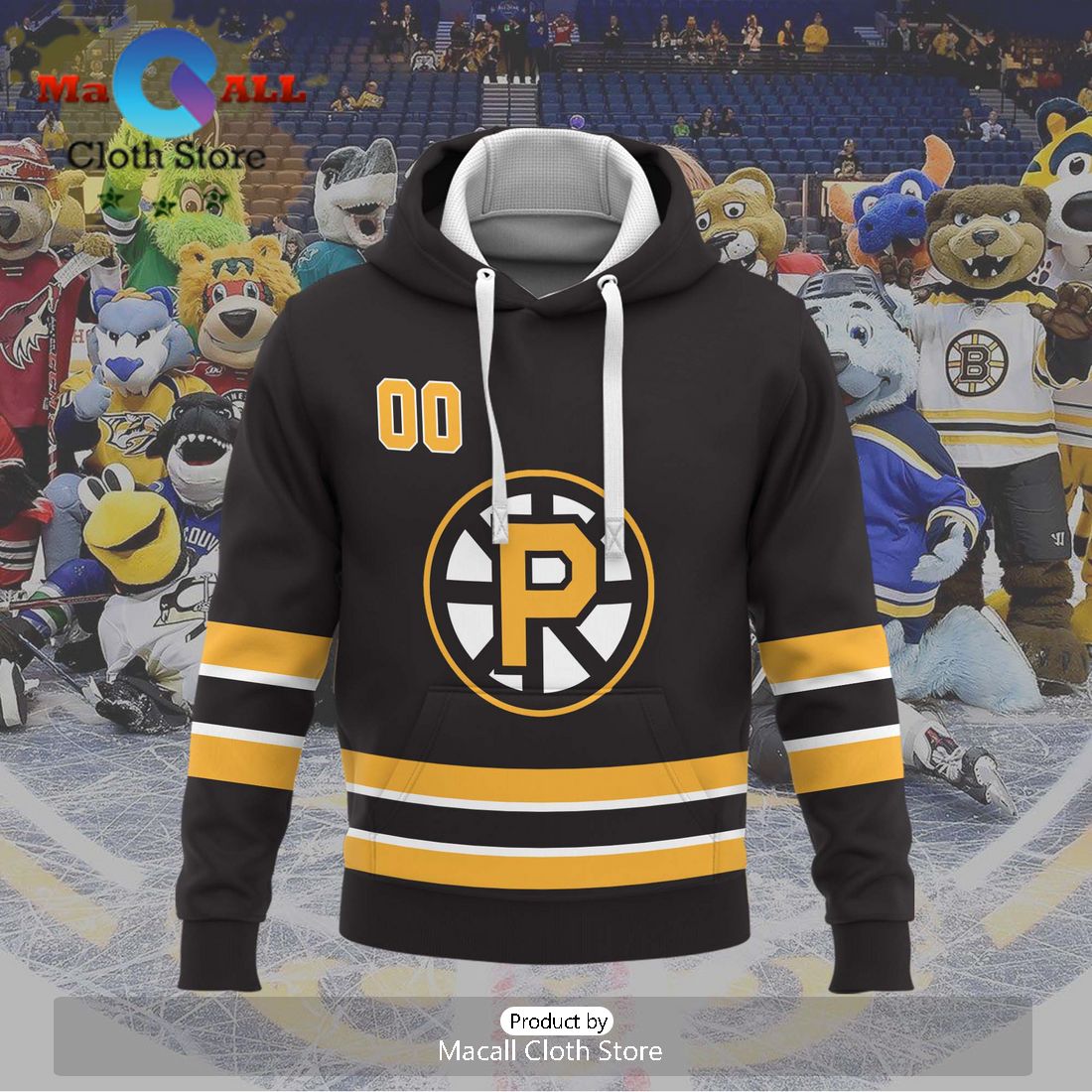 Personalized AHL Providence Bruins 2024 Black Hoodie