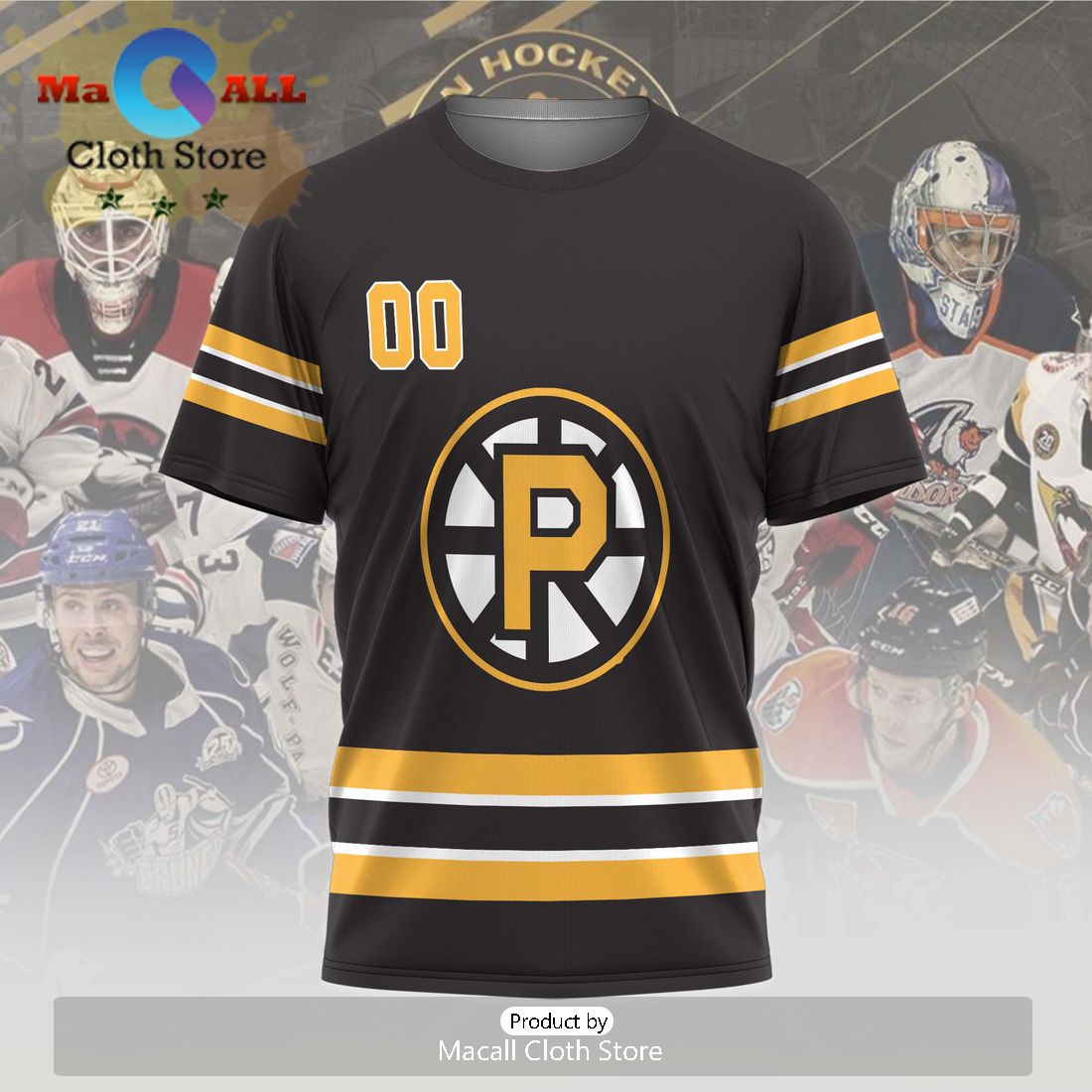 Personalized AHL Providence Bruins 2024 Black Hoodie