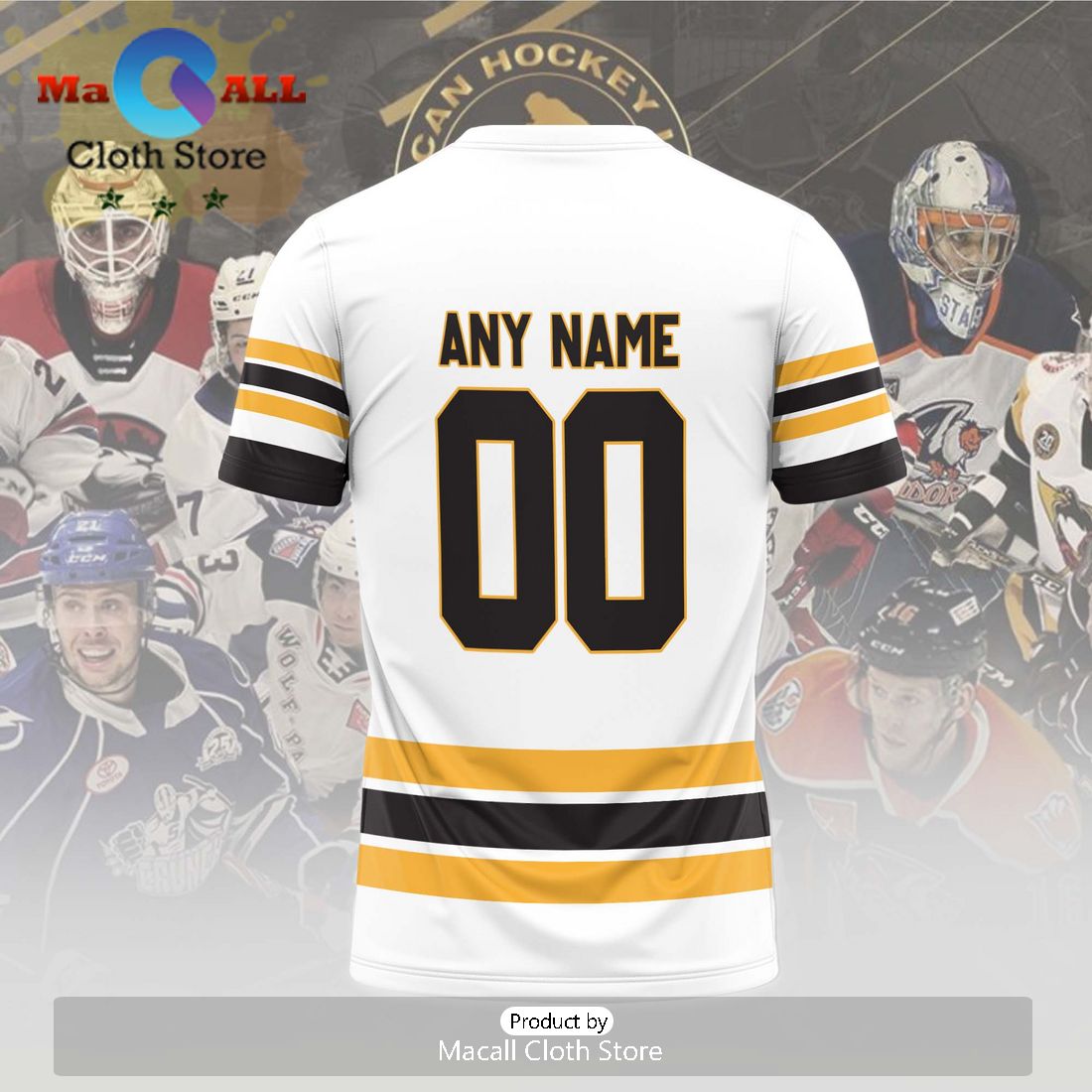 Personalized AHL Providence Bruins 2024 White Hoodie