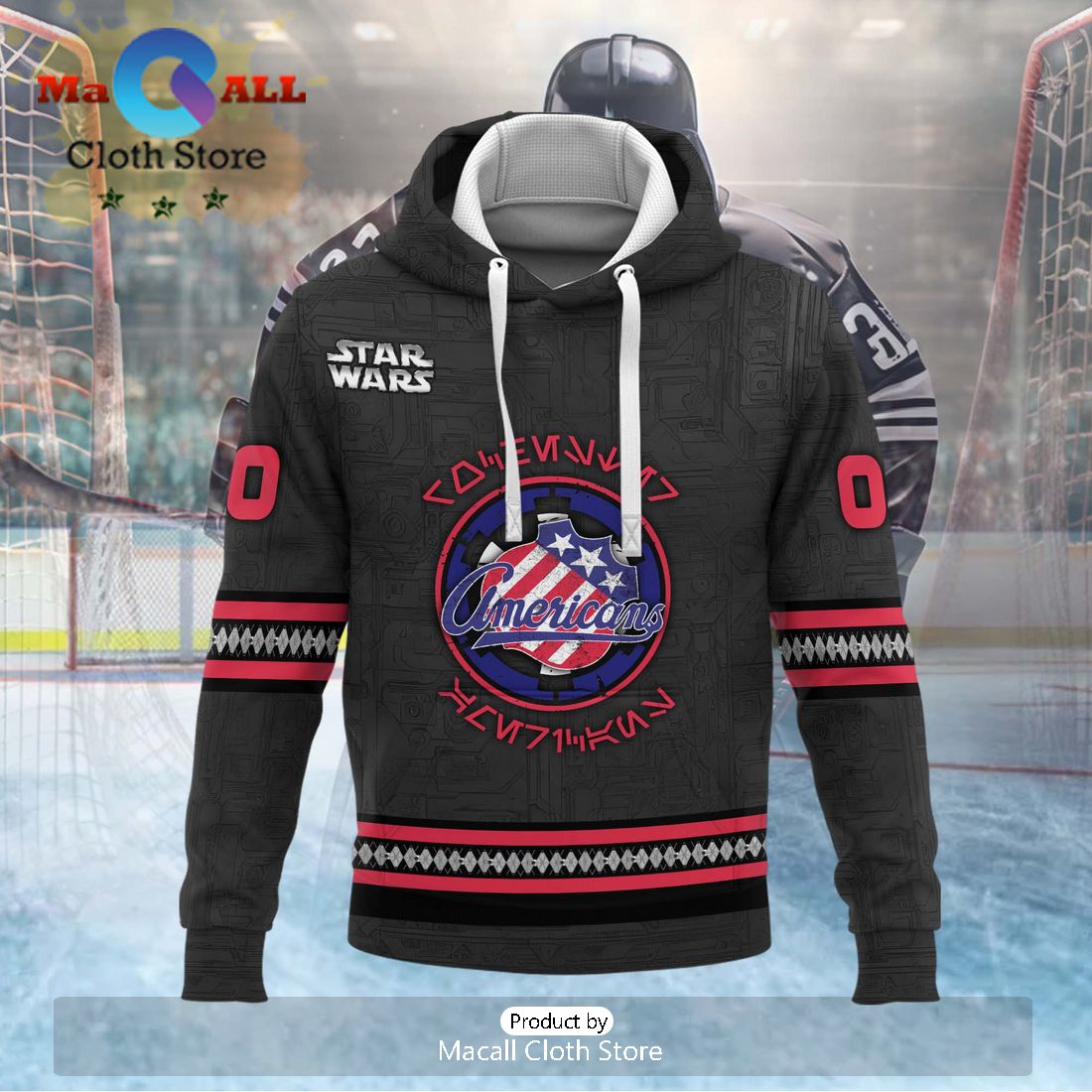 Personalized AHL Rochester Americans 2024 Grey Hoodie