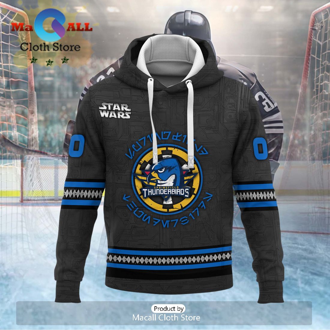 Personalized AHL Springfield Thunderbirds 2024 Black Hoodie