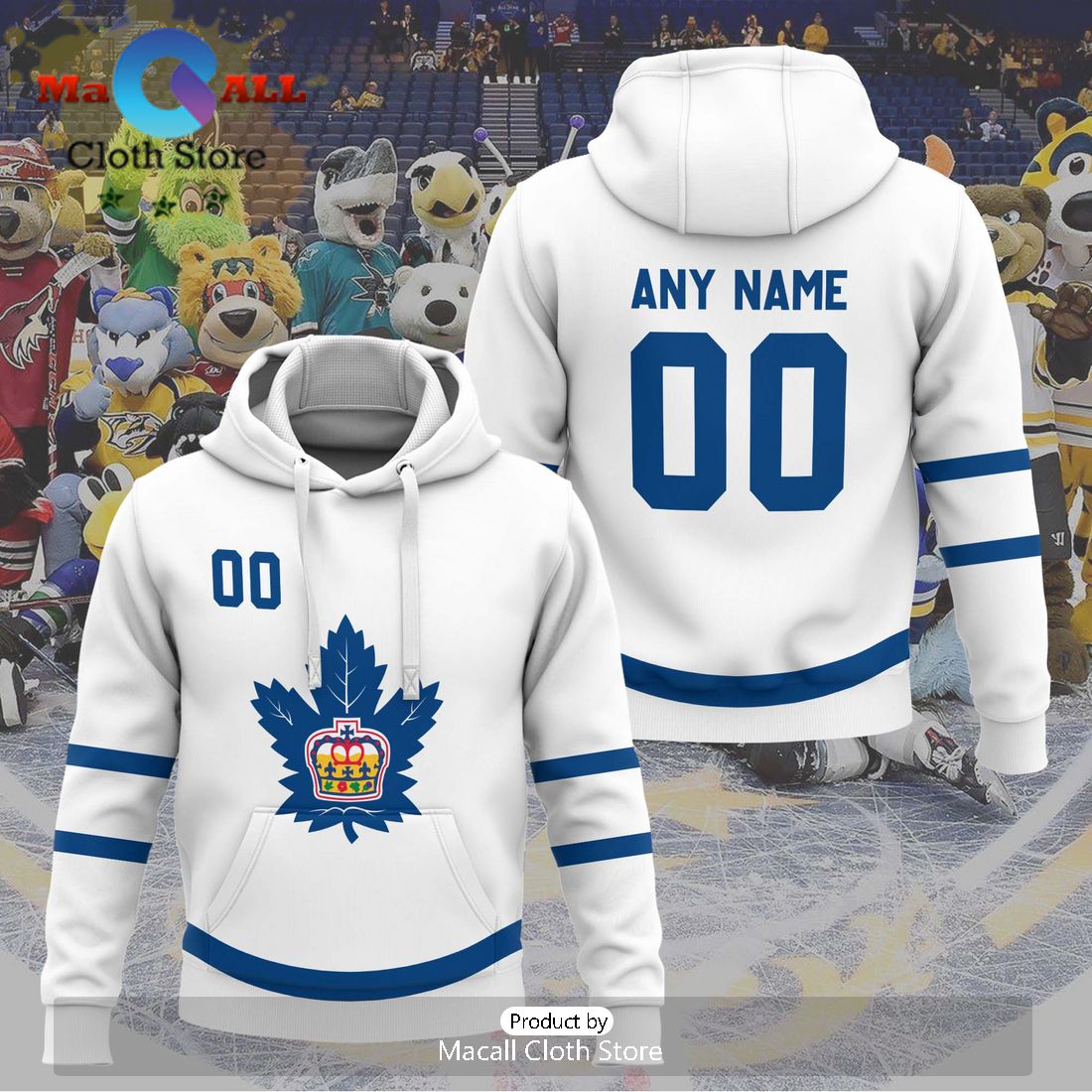 Personalized AHL Toronto Marlies 2024 White Hoodie