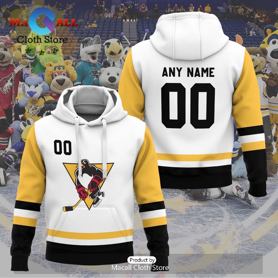 Personalized AHL Wilkes-Barre Scranton 2024 White Hoodie