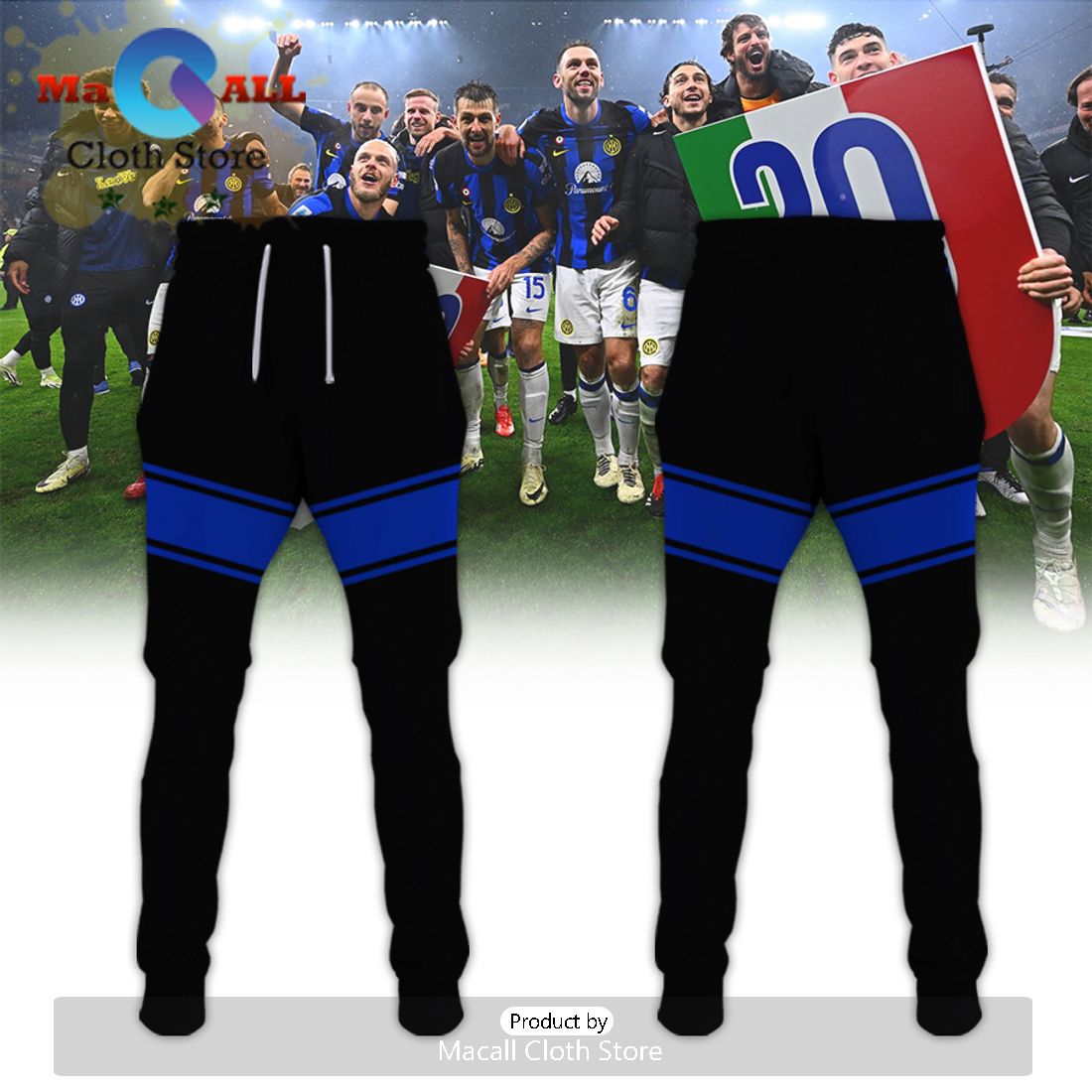 Inter Milan Serie A Champions Navy Clothes Hoodie And Pants