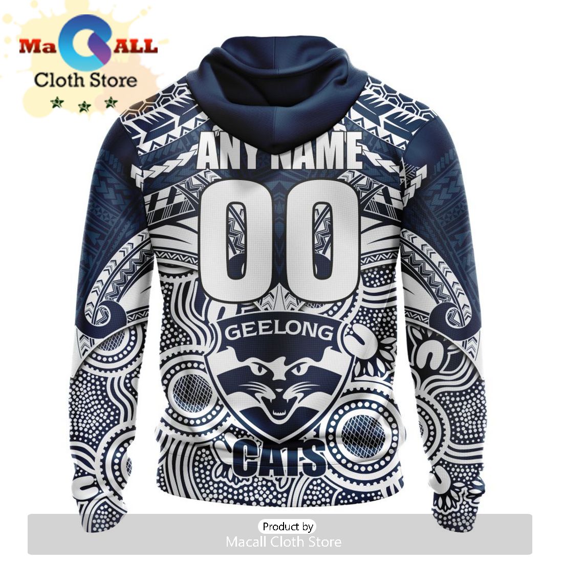 AFL Geelong Cats Special Indigenous Mix Polynesian Hoodie