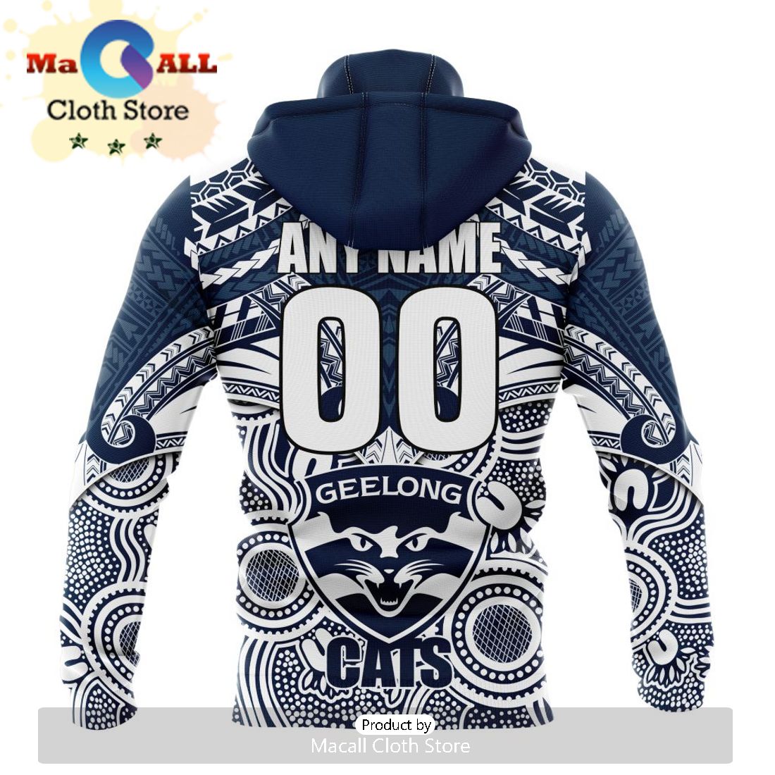 AFL Geelong Cats Special Indigenous Mix Polynesian Hoodie