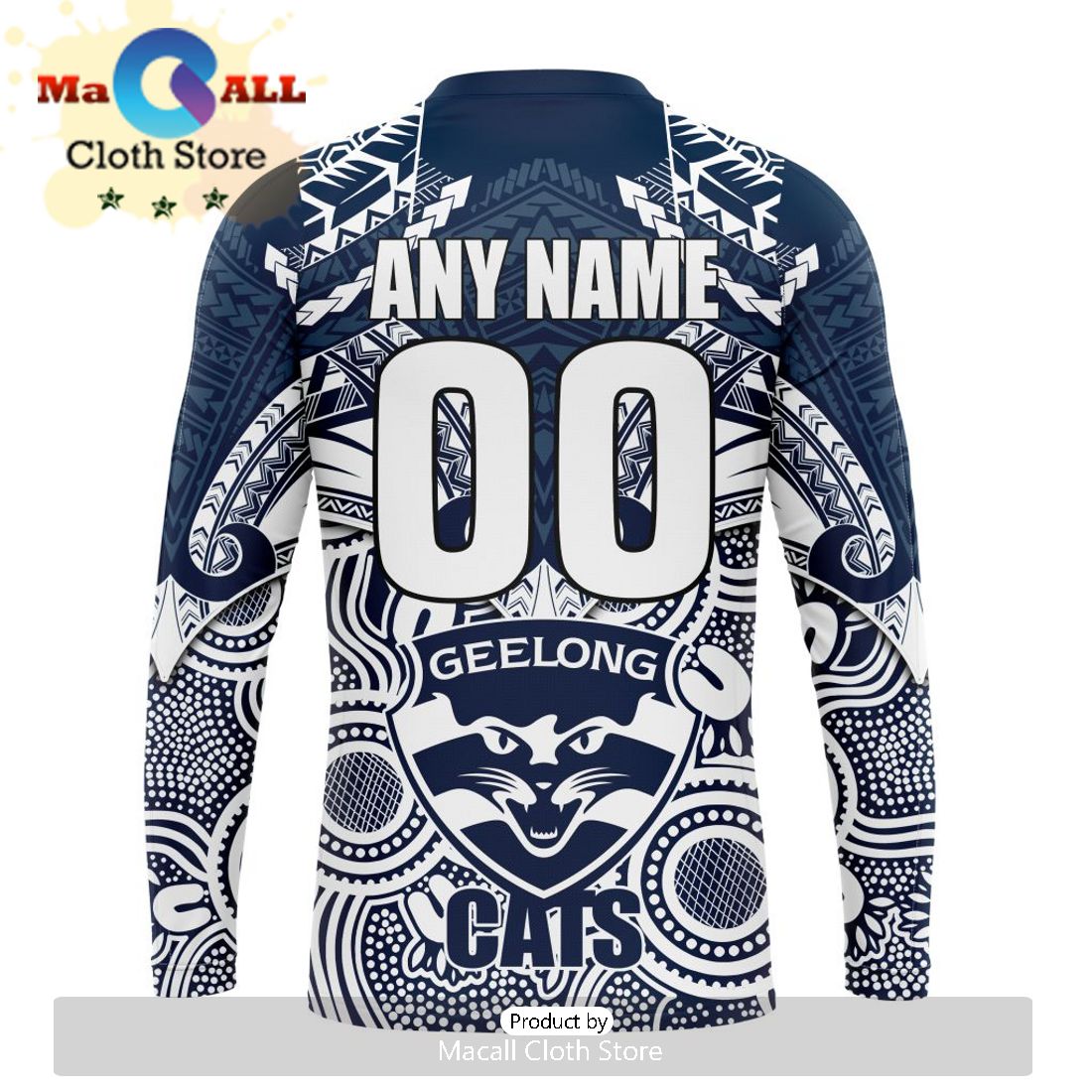 AFL Geelong Cats Special Indigenous Mix Polynesian Hoodie