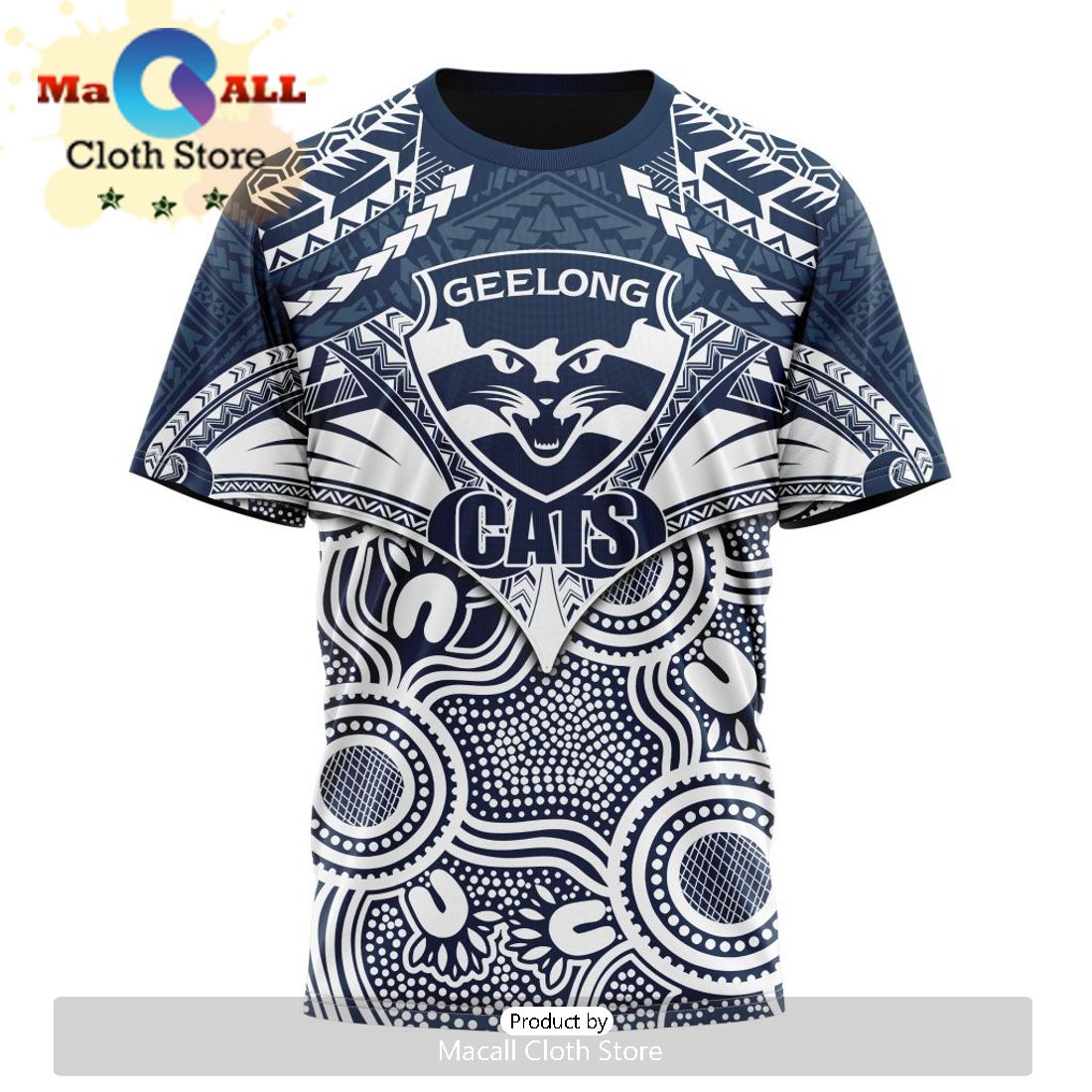 AFL Geelong Cats Special Indigenous Mix Polynesian Hoodie