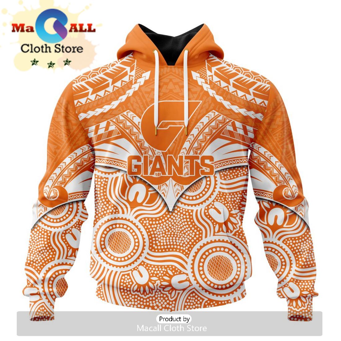 AFL Greater Western Sydney Giants Special Indigenous Mix Polynesian Hoodie