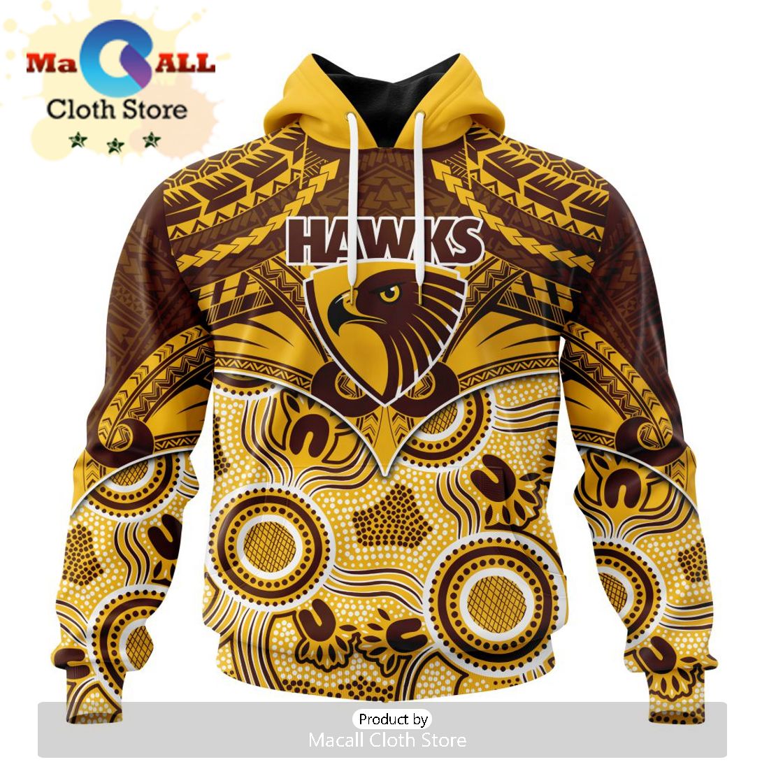 AFL Hawthorn Football Club Special Indigenous Mix Polynesian Hoodie