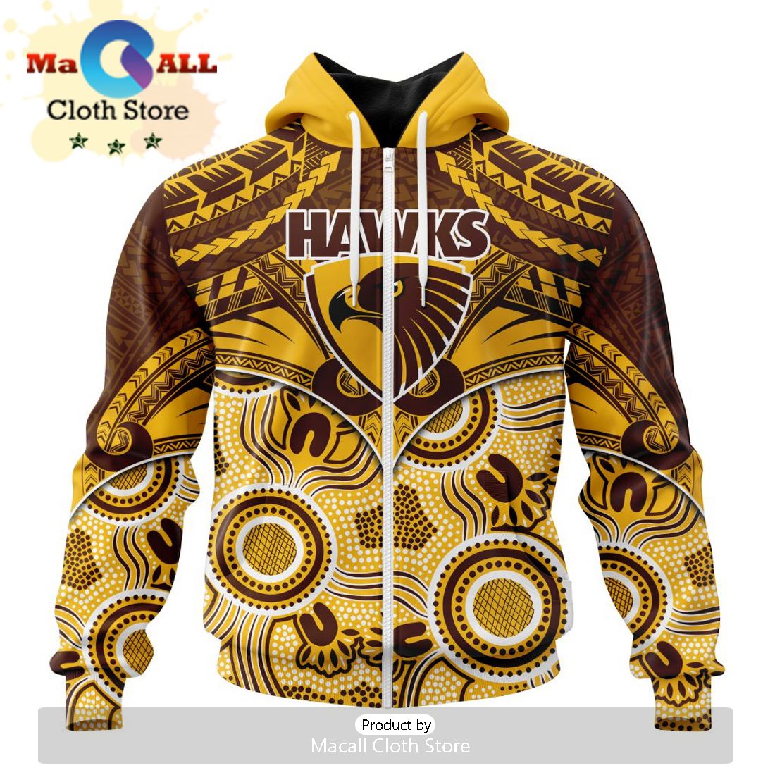 AFL Hawthorn Football Club Special Indigenous Mix Polynesian Hoodie
