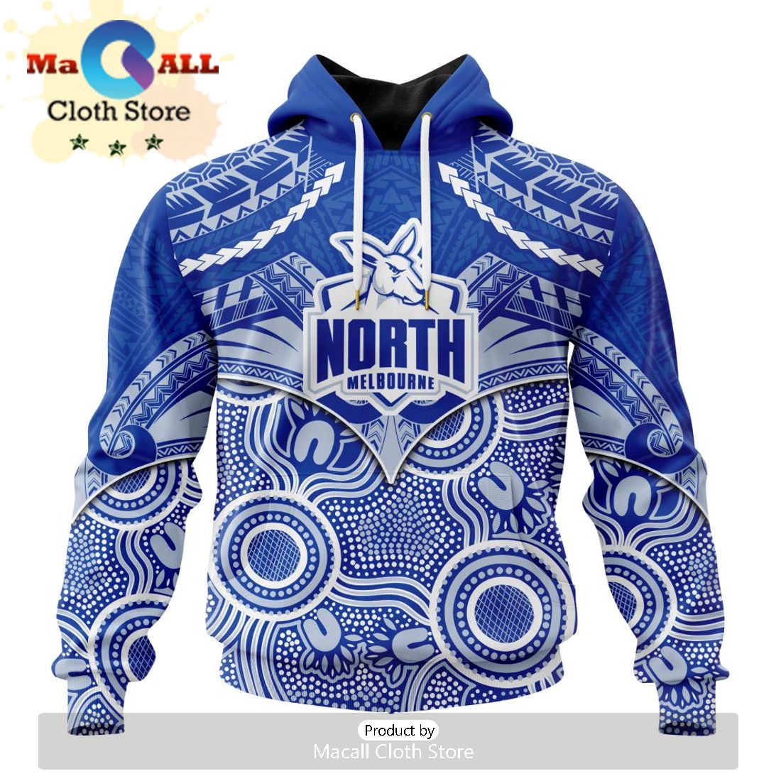 AFL North Melbourne Football Club Special Indigenous Mix Polynesian Hoodie