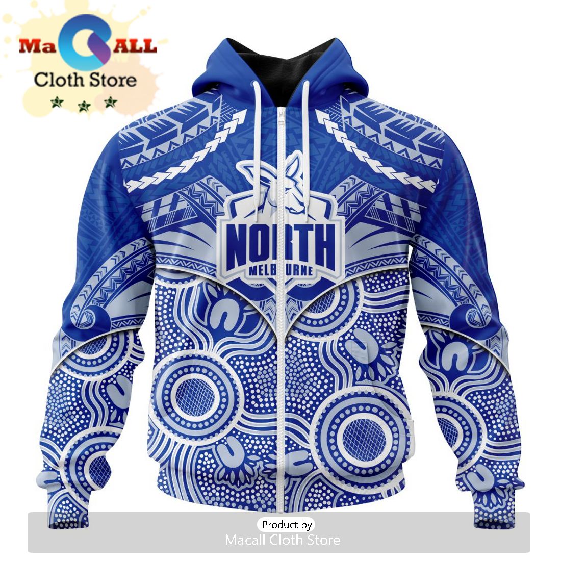 AFL North Melbourne Football Club Special Indigenous Mix Polynesian Hoodie
