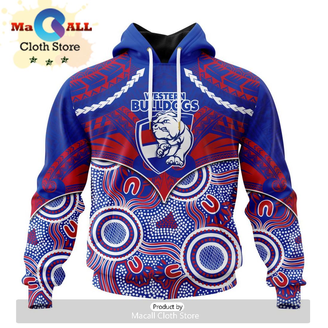 AFL Western Bulldogs Special Indigenous Mix Polynesian Hoodie