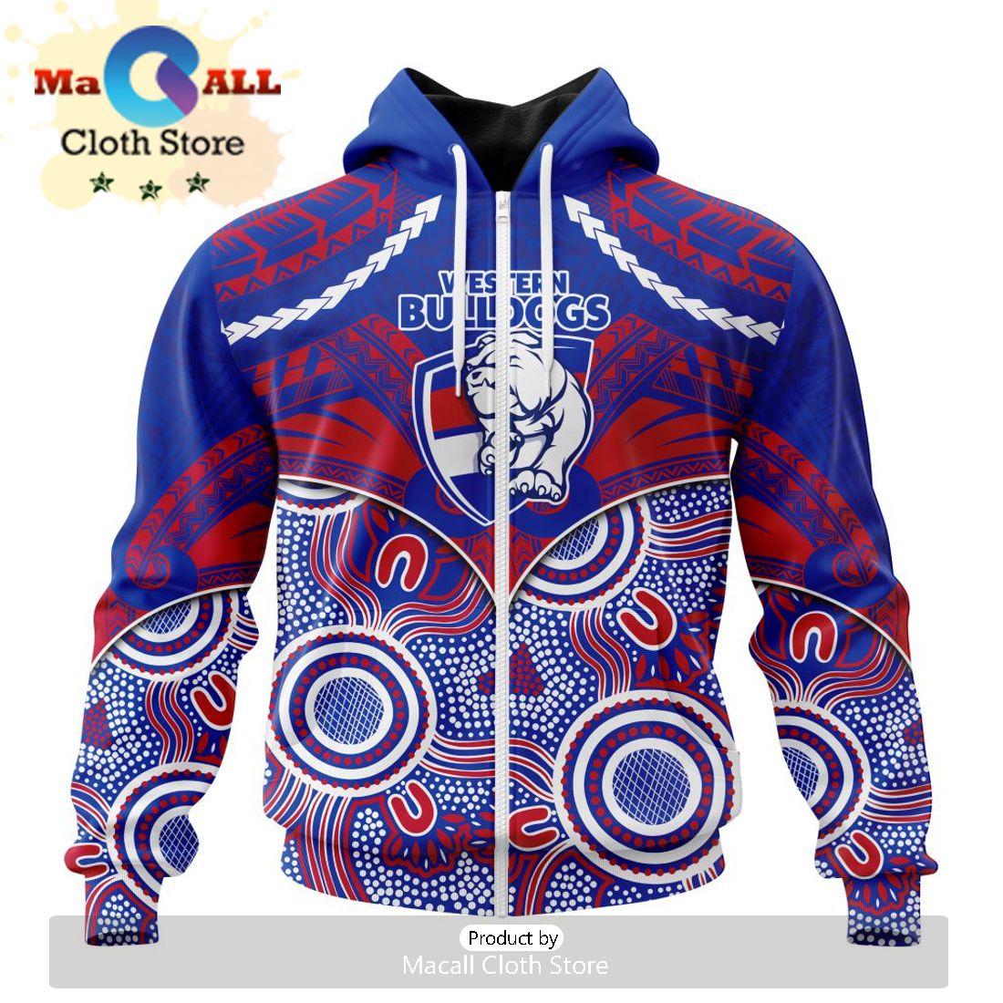 AFL Western Bulldogs Special Indigenous Mix Polynesian Hoodie