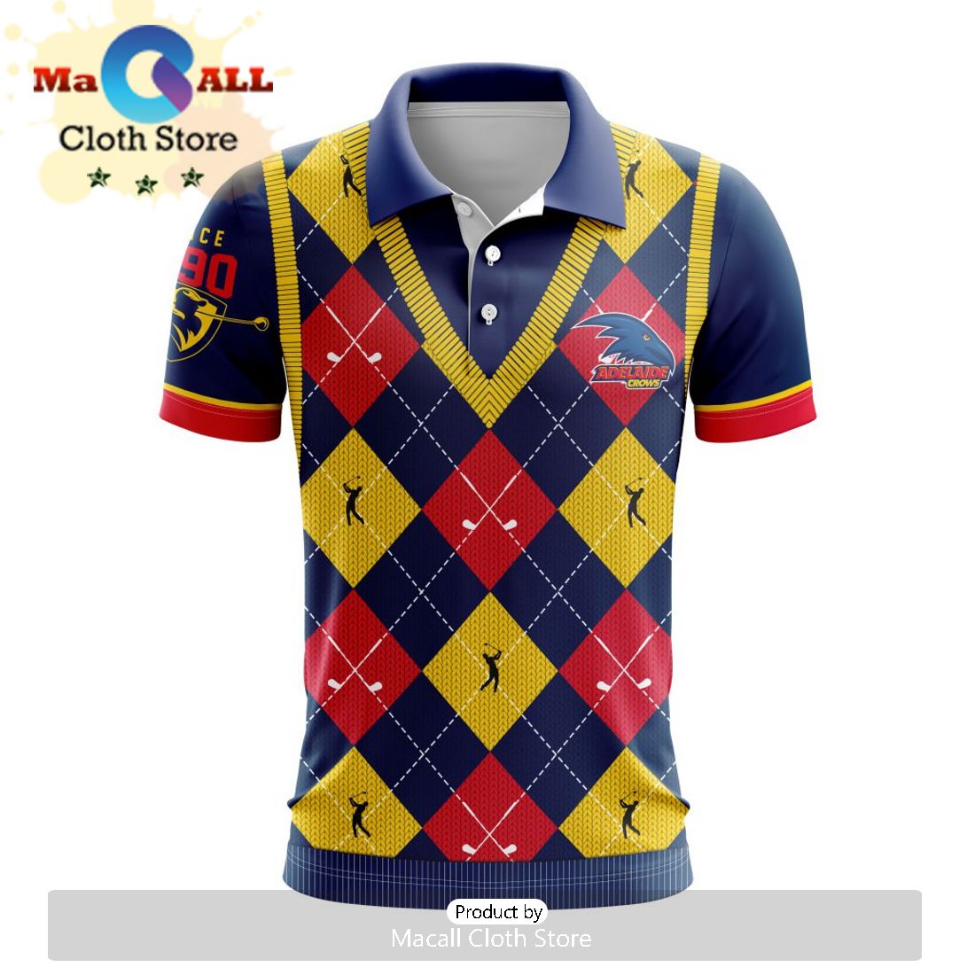 AFL Adelaide Crows Special Golf Polo Design