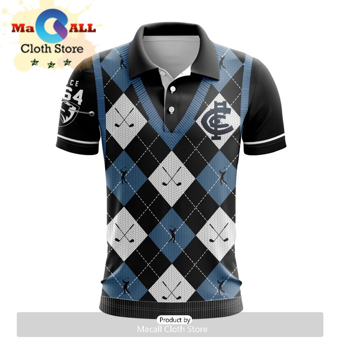 AFL Carlton Football Club Special Golf Polo Design