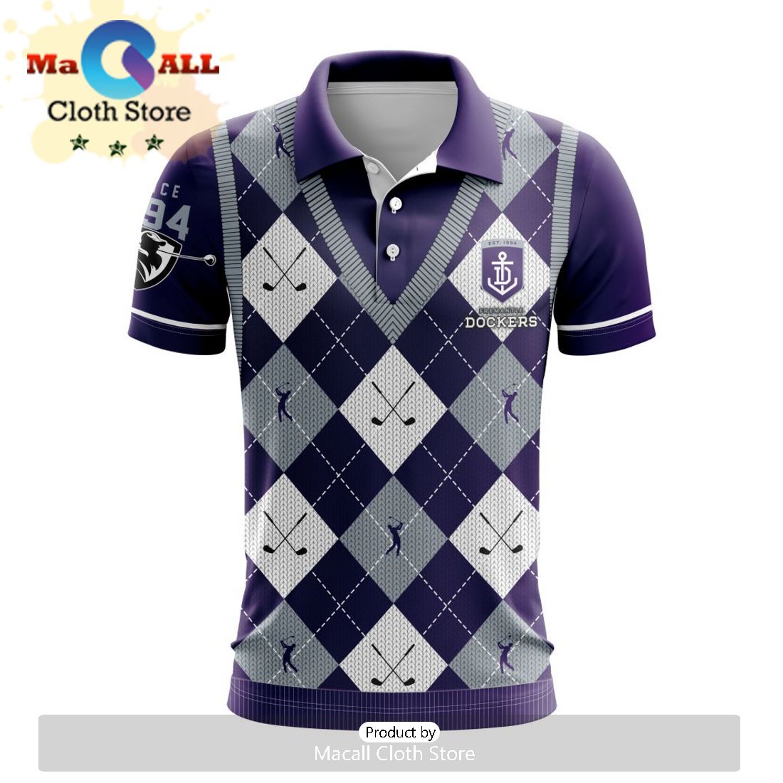 AFL Fremantle Dockers Special Golf Polo Design