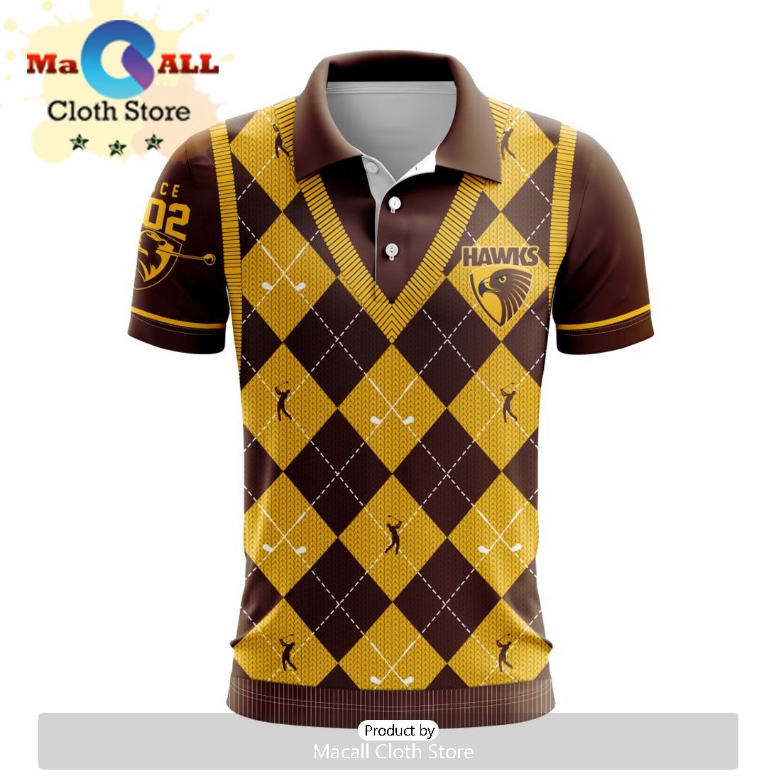 AFL Hawthorn Football Club Special Golf Polo Design