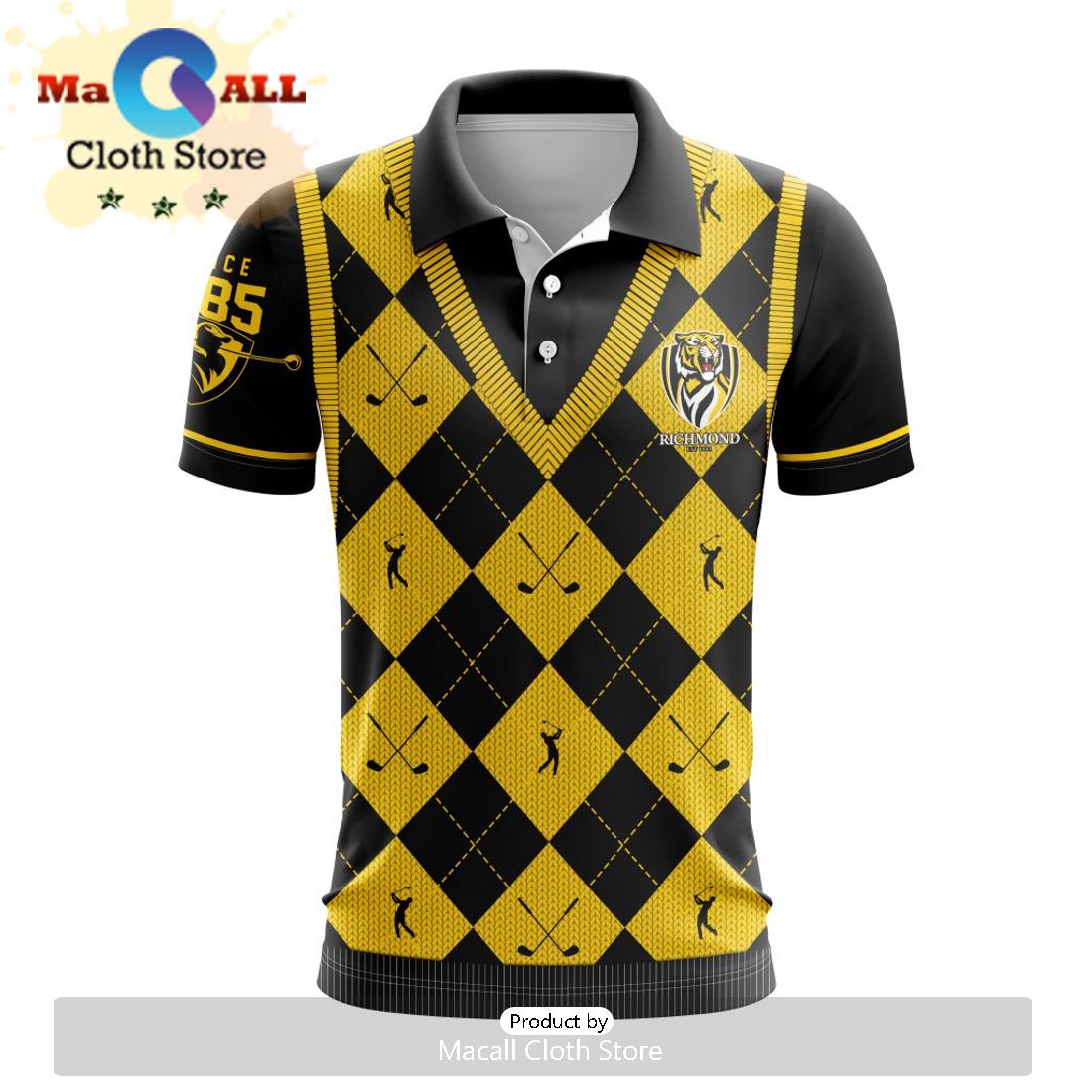AFL Richmond Tigers Special Golf Polo Design