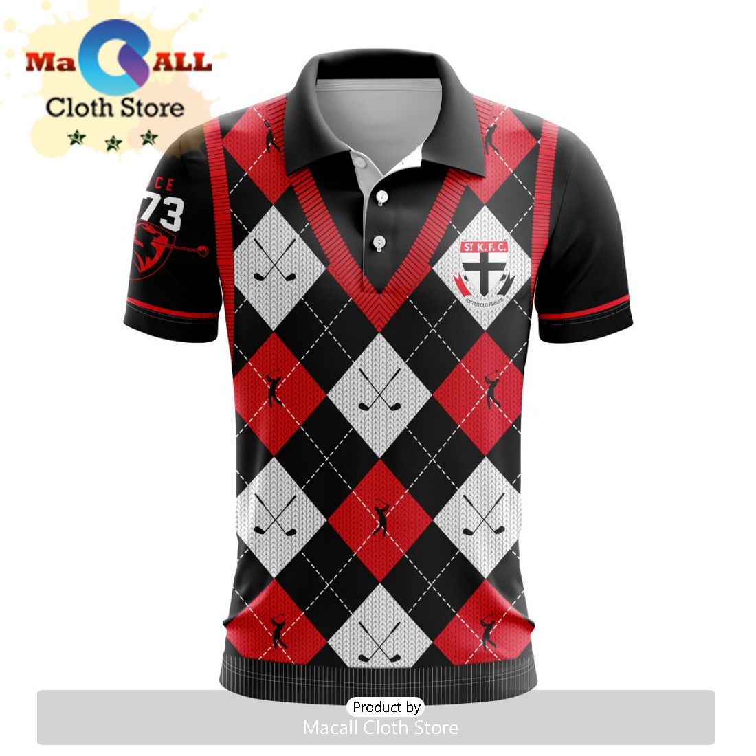 AFL St Kilda Football Club Special Golf Polo Design