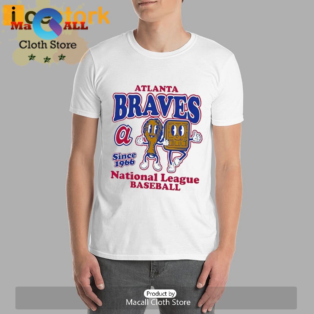 Braves Mitchell And Ness Cooperstown Collection Food Concessions T-Shirt