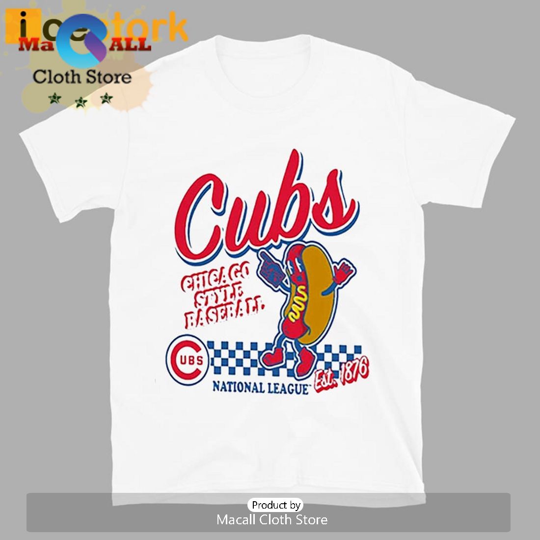 Cubs Mitchell And Ness Cooperstown Collection Food Concessions T-Shirt