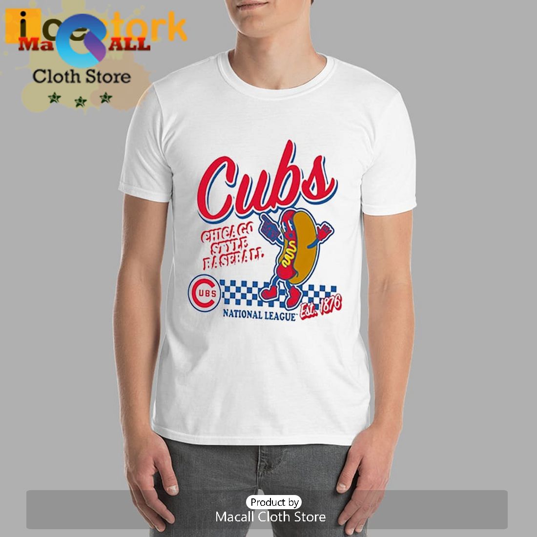 Cubs Mitchell And Ness Cooperstown Collection Food Concessions T-Shirt