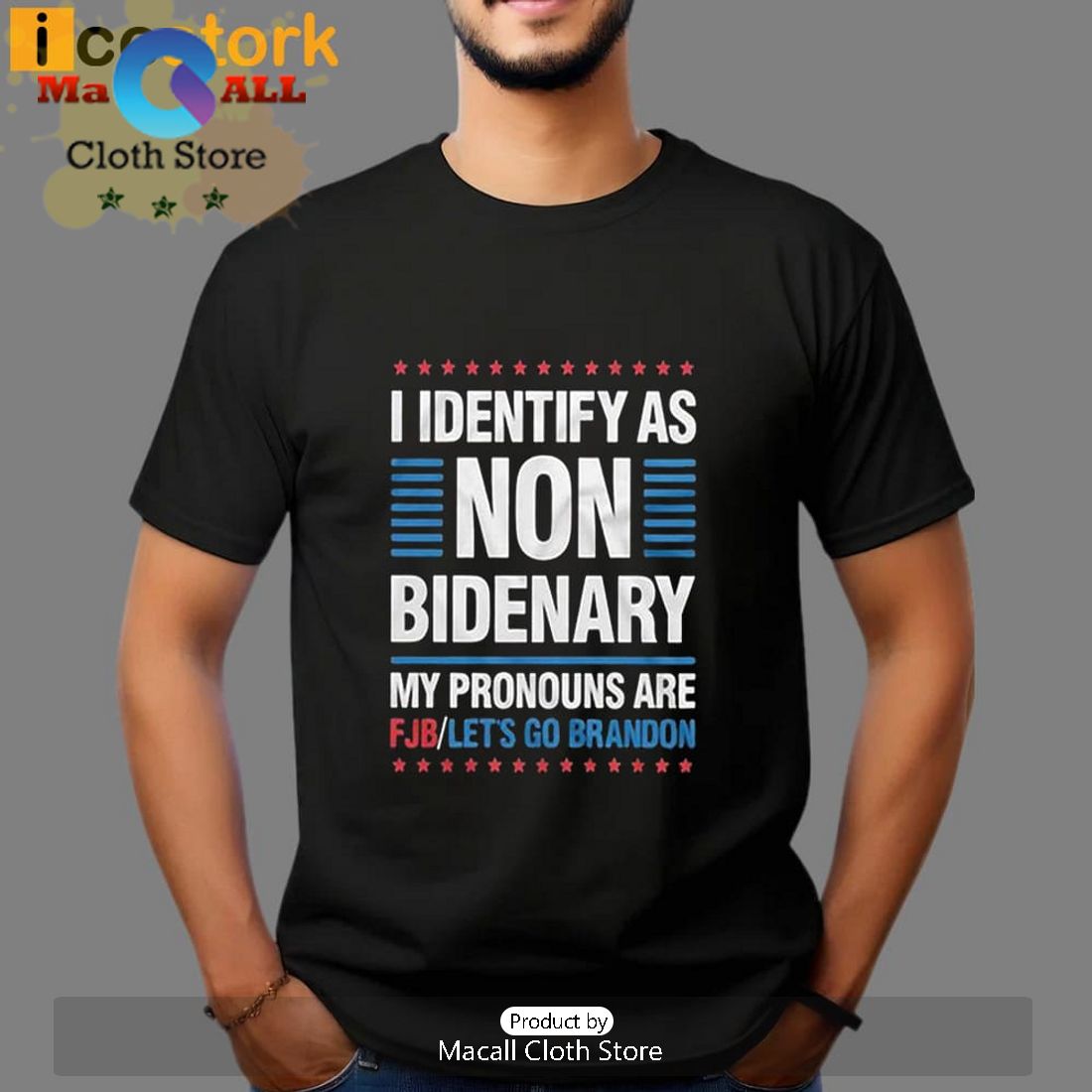 I Identify As Non Bidenary My Pronouns Are PJB Let’s Go Brandon T-Shirt