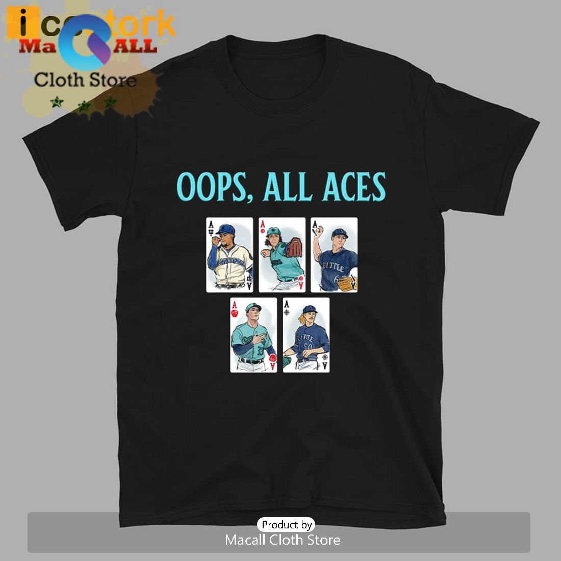 Mariners Oops All Aces T-Shirt
