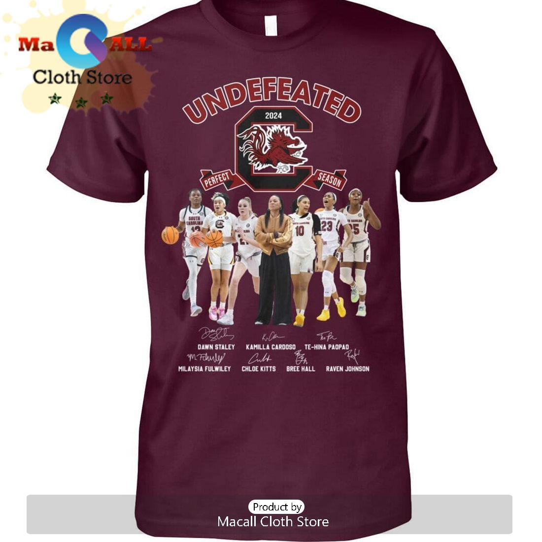 Undefeated 2024 Gamecocks Perfect Season T-Shirt