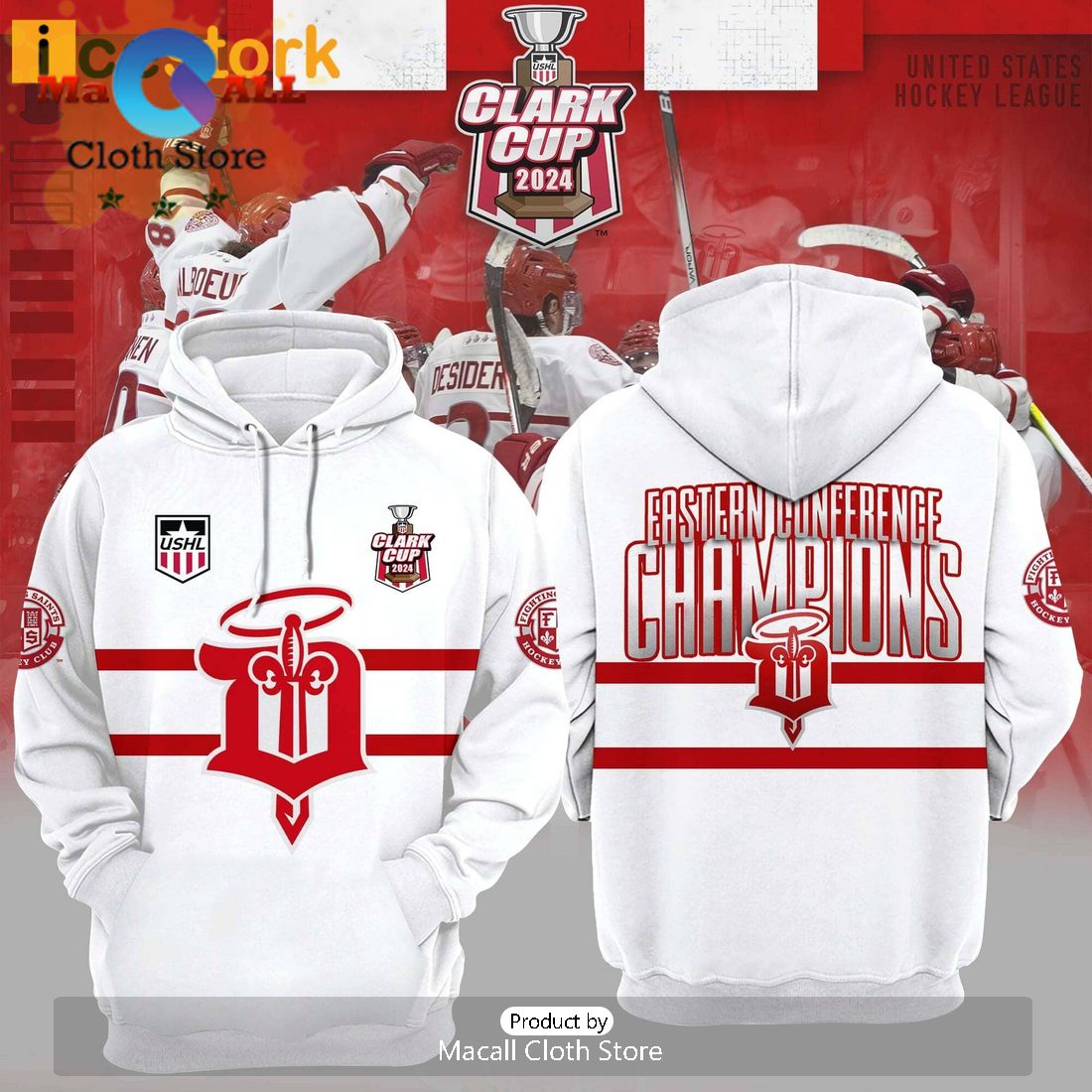 Fighting Saints Hockey Eastern Conference Champions Hoodie Fighting Saints Hockey Eastern Conference Champions Hoodie