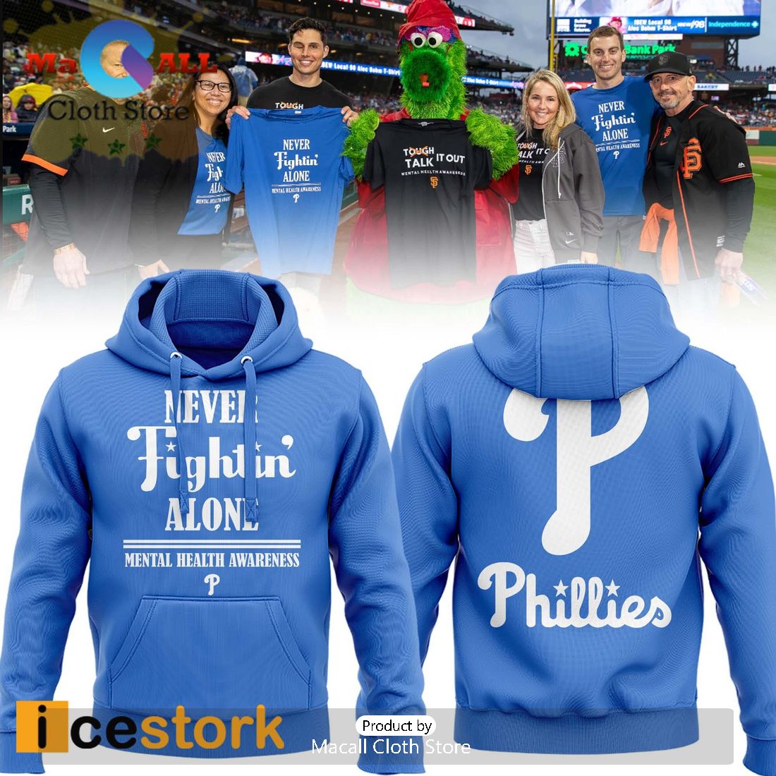 Phillies Mental Health Awareness Month Hoodie