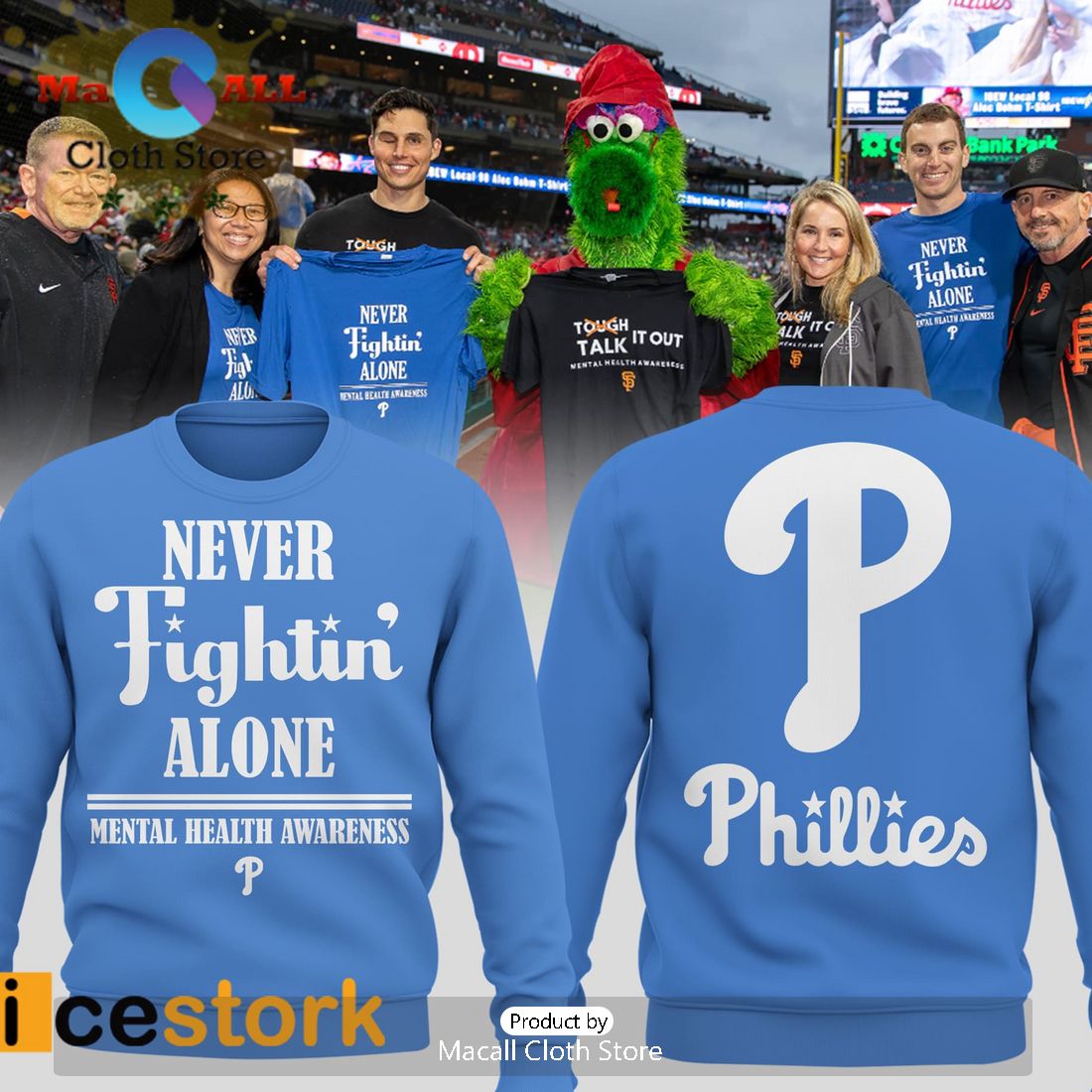 Phillies Mental Health Awareness Month Hoodie