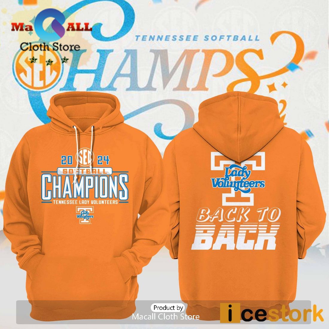 Tennessee 2024 SEC Softball Regular Season Champions Hoodie