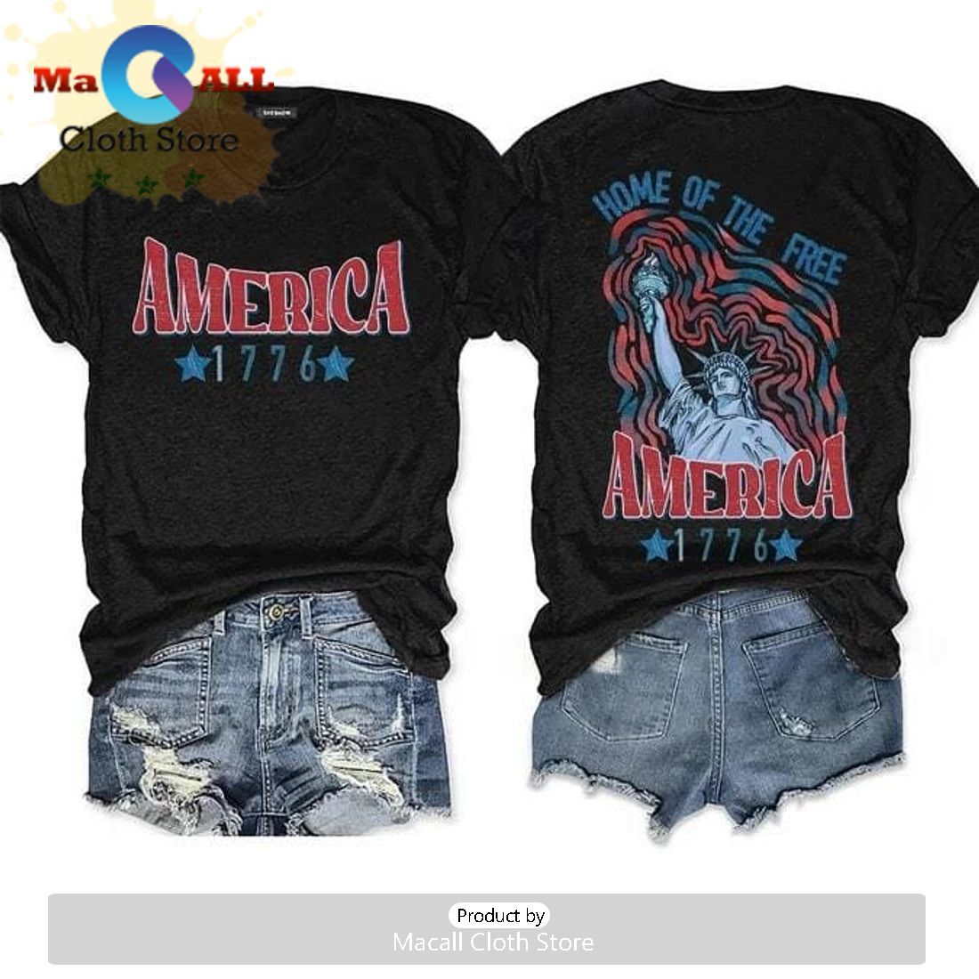 Women’s America 1776 Print Shirt